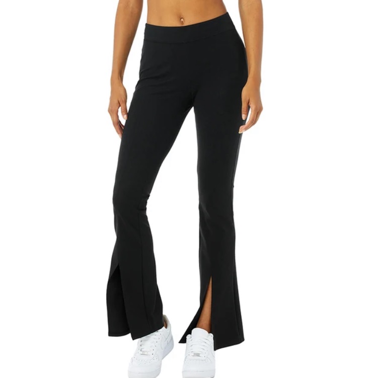 Alo Yoga Black High Waist 7/8 Flutter Legging